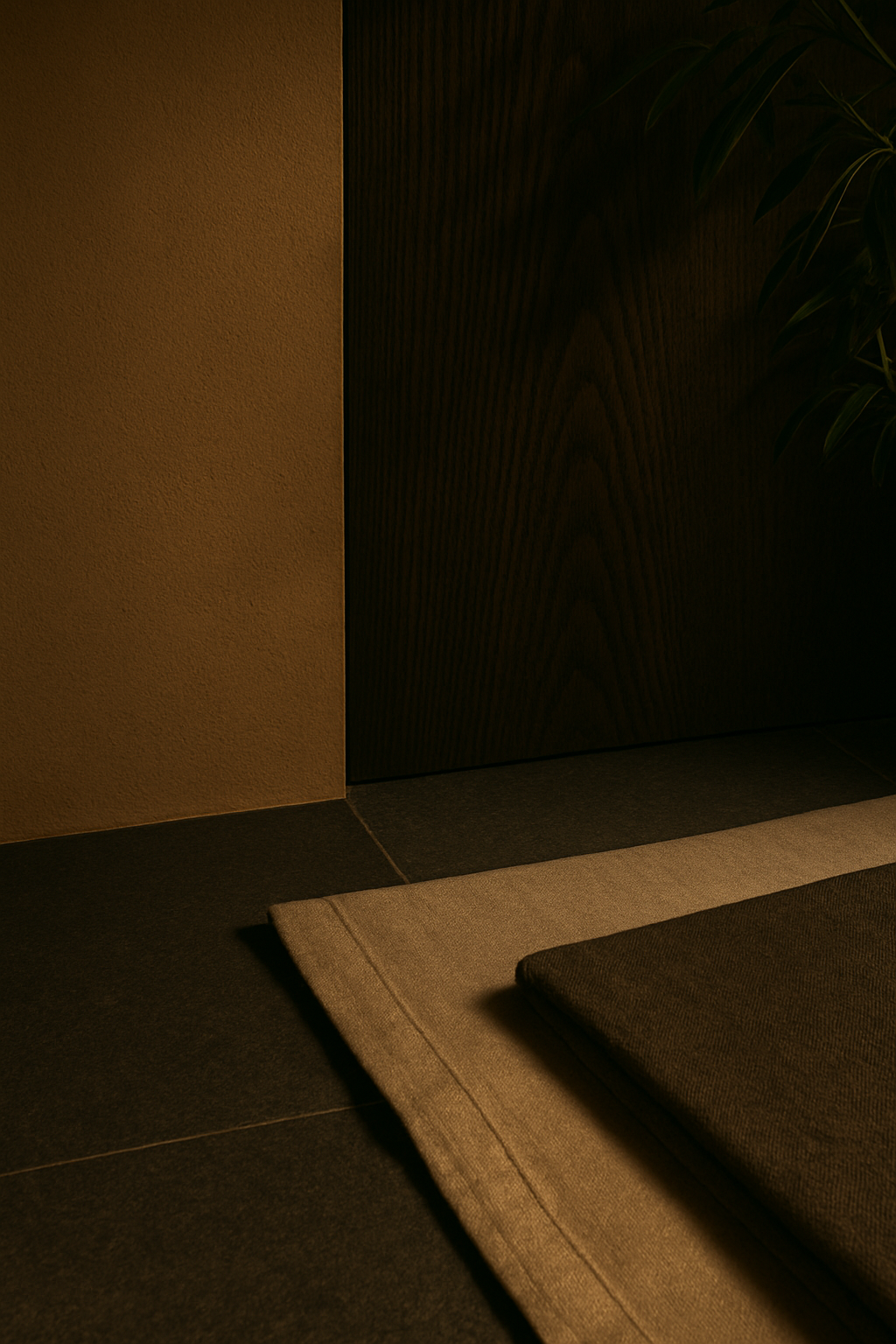 Timber, stone and soft light materials palette